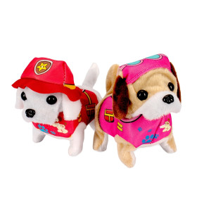 Cachorro de pelúcia articulado para brinde