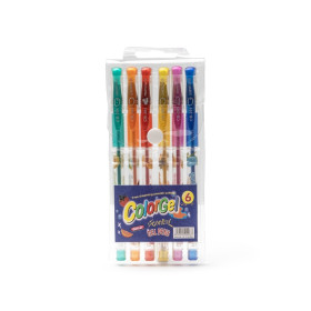Kit canetinhas gel coloridas com 6 personalizado