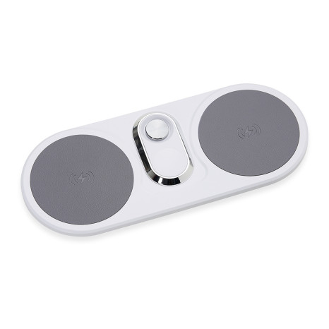 Base dual carregador indução com logotipo