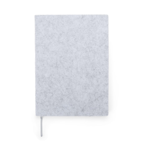 Caderno a5 feltro com logotipo