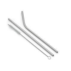 Conjunto de canudos com limpador para brinde