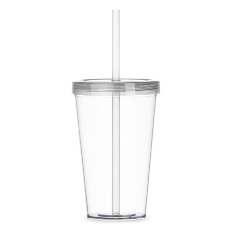 Copo com tampa e canudo  personalizado