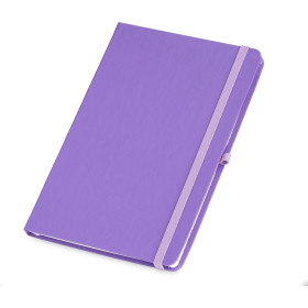 Caderneta de couro sintético com logotipo