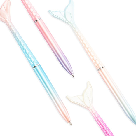 Caneta plástica sereia para empresas