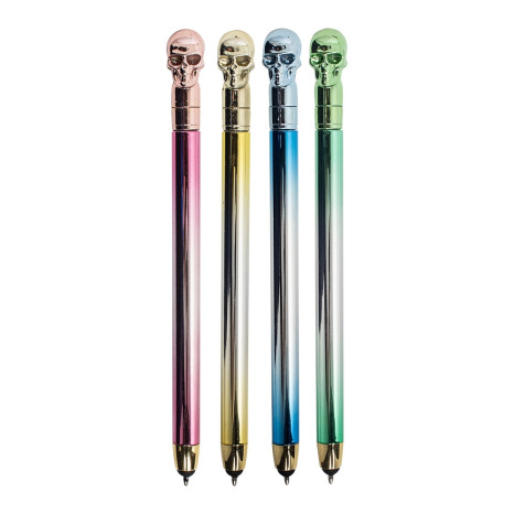 Caneta plástica caveira para brinde