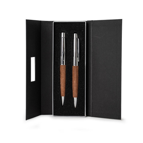 Conjunto caneta e lapiseira metal para empresas