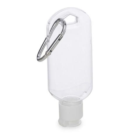 Frasco 55ml com mosquetão  para empresas